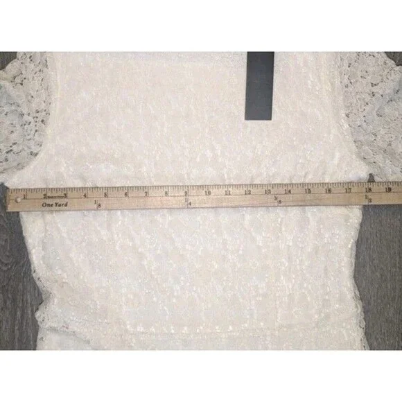 Lookbook Women’s Maxi Dress Size 12 Ivory 3/4 Sleeve Lace NEW with Tags - Picture 9 of 15
